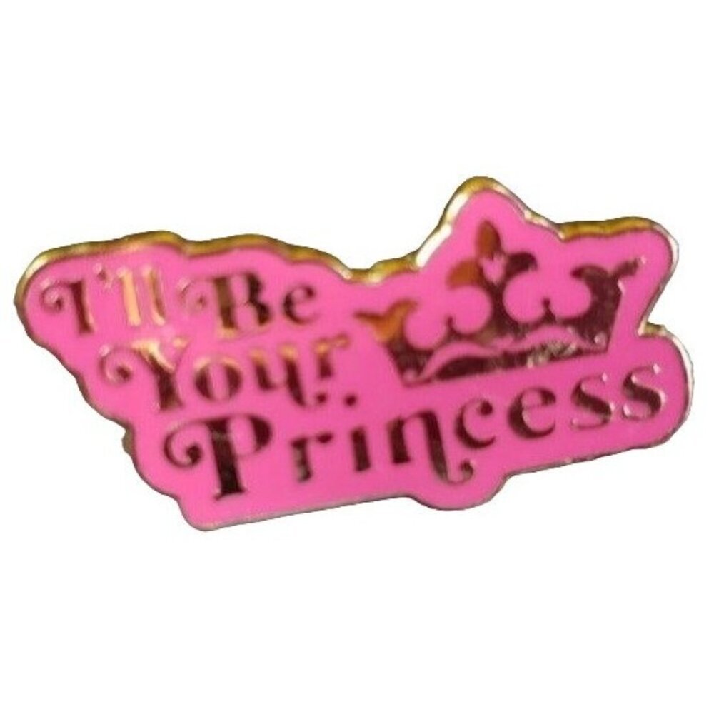 Disney Princess Crown Trading Pin Pink Badge Lapel Pin Brooch Accessories